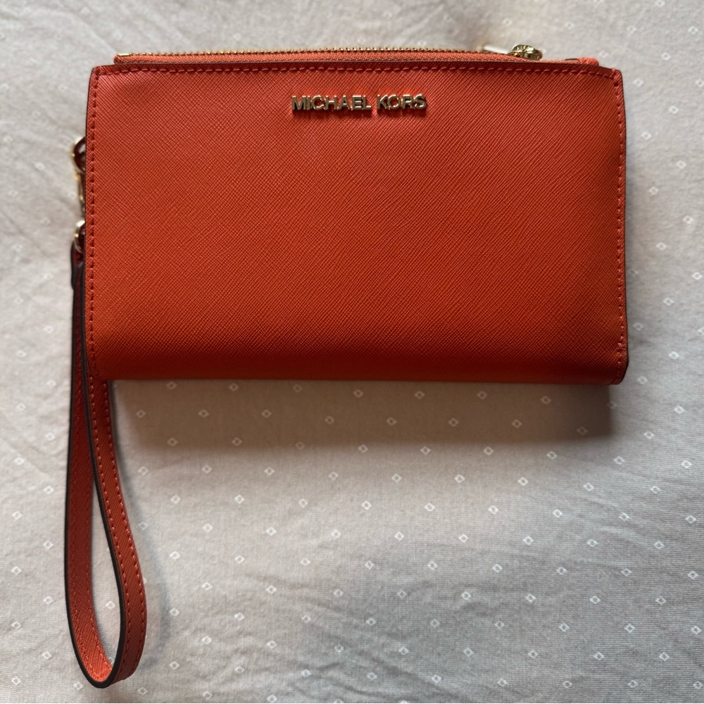 Michael Kors Orange Wristlet